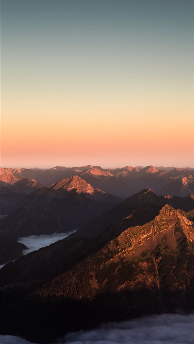 1284x2778 aerial photography of mountains -  iphone 13 Wallpaper