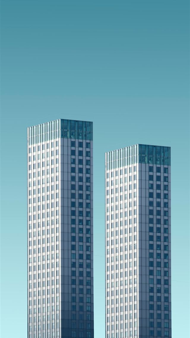 1284x2778 two teal and white skyscrapers - rotterdam iPhone Wallpaper