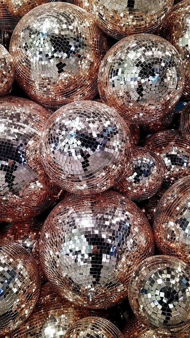 1284x2778 orange and silver baubles on clear glass container - christmas iPhone Wallpaper