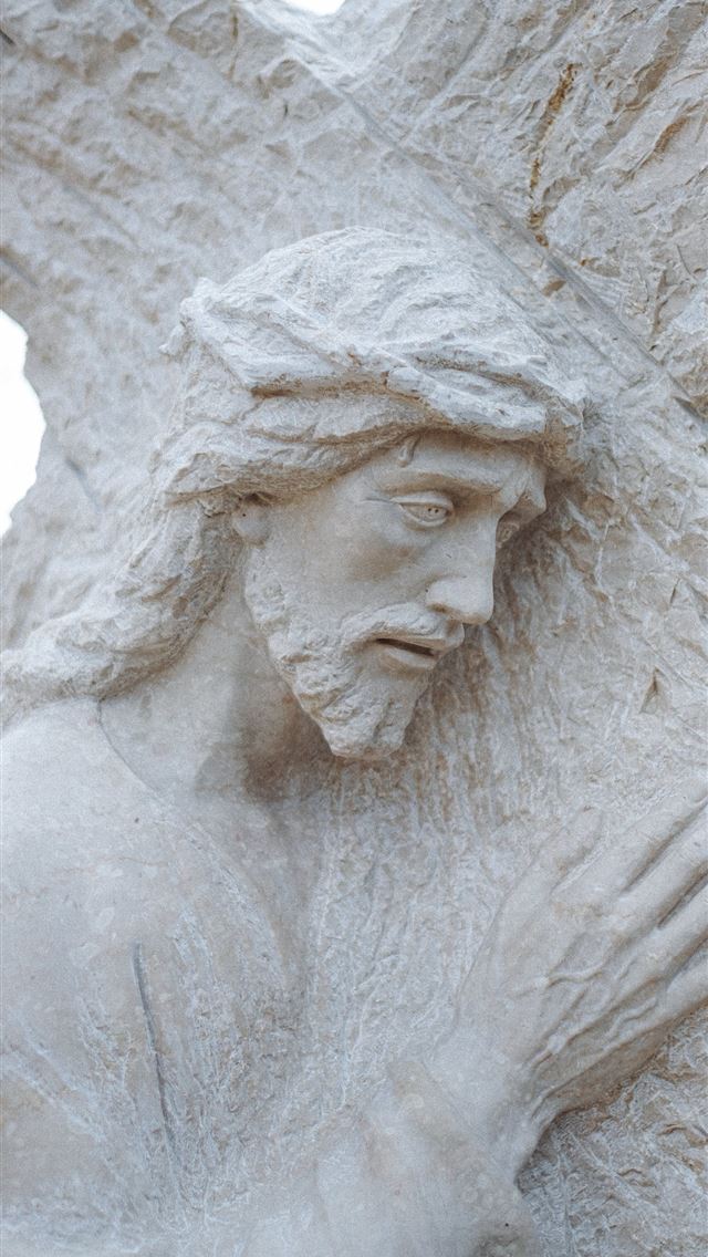 1284x2778 white concrete statue during daytime - easter iPhone Wallpaper