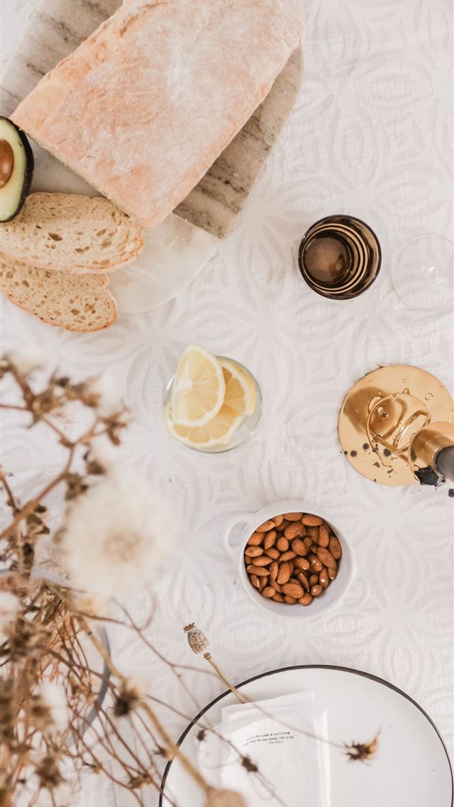 1284x2778 plate on table - food iPhone Wallpaper