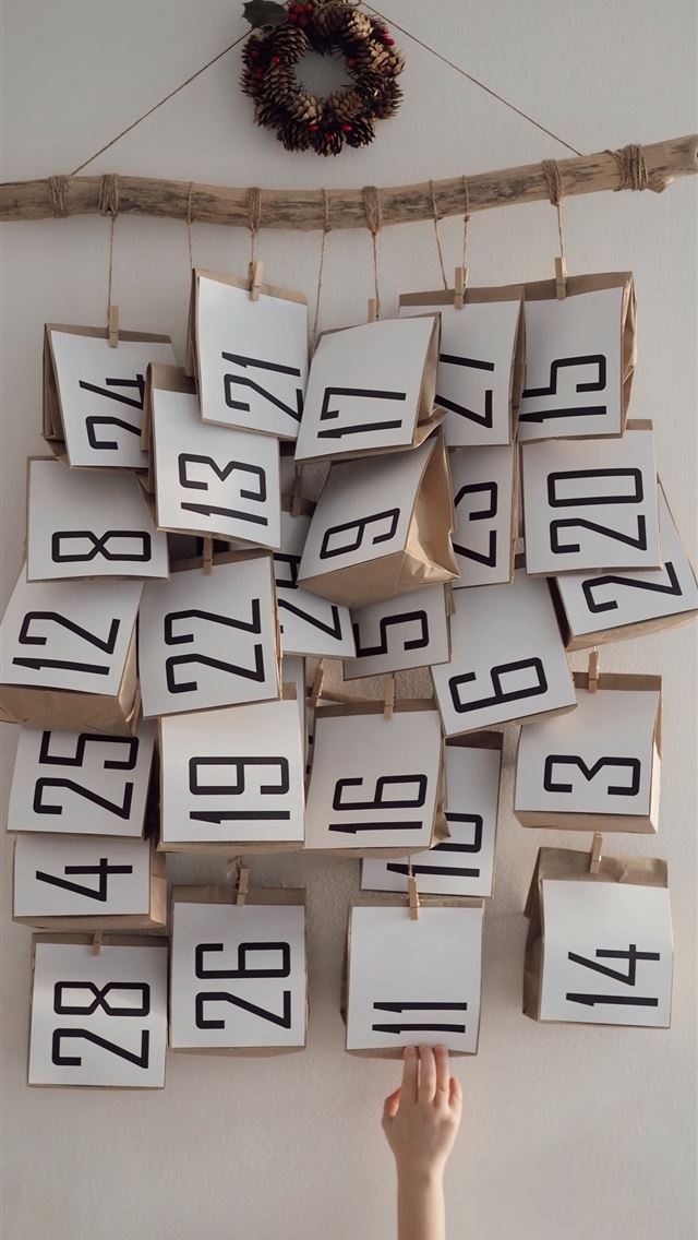 1284x2778 white and black wooden wall decor - christmas iPhone Wallpaper