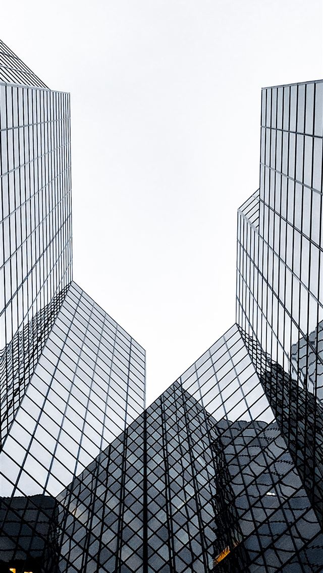 1284x2778 architectural photography of glass buildings - window iPhone Wallpaper