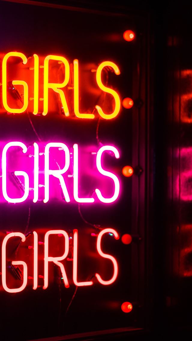 1284x2778 Girls neon light signage - pink iPhone Wallpaper