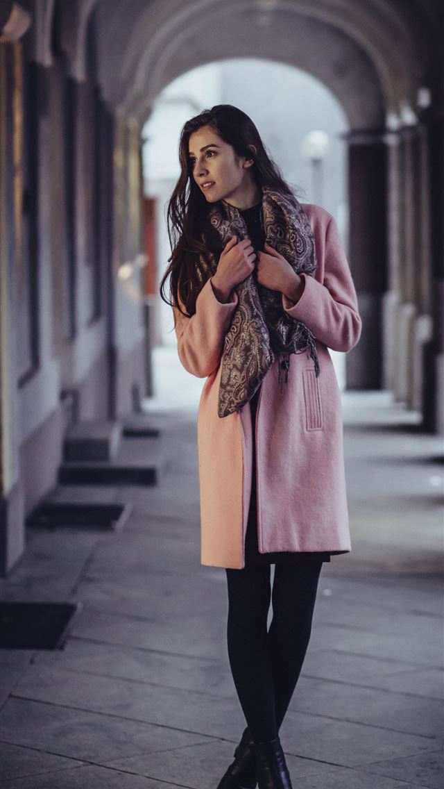 1284x2778 woman holding scarf with cross legs in between of ... - poland iPhone Wallpaper