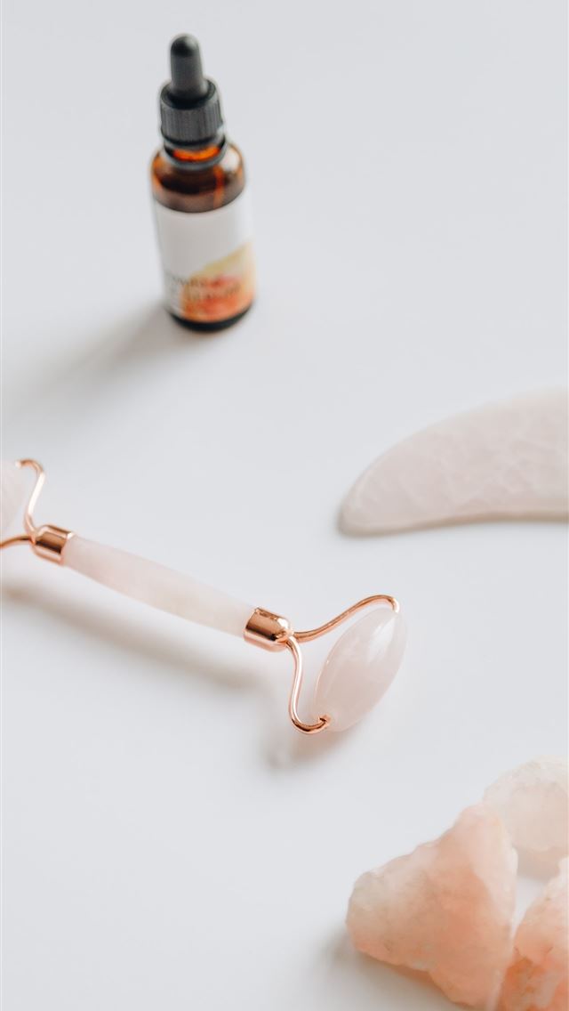 1284x2778 white and black glass bottle beside white heart sh... -  iPhone Wallpaper