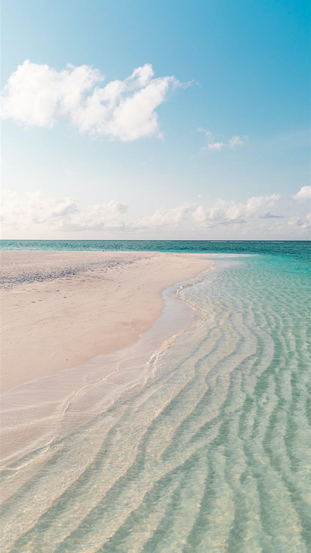 1284x2778 white sand beach during daytime -  iphone 13 Wallpaper