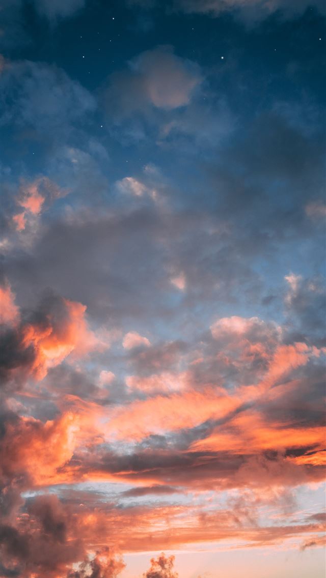 1284x2778 blue orange and gray skies - cloud iPhone Wallpaper