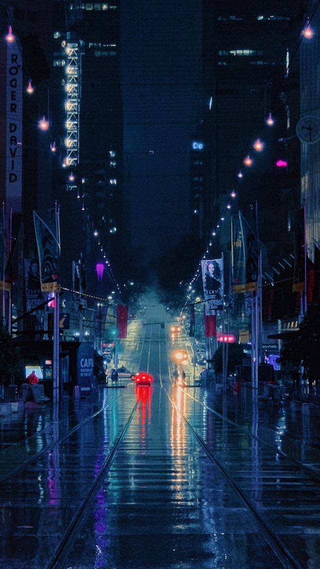 1125x2436 empty road surrounded buildings -  iphone 13 Wallpaper