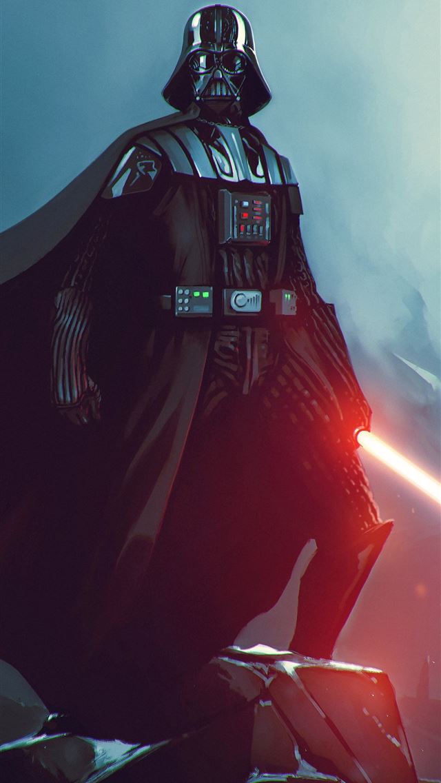 1284x2778 darth vader with a red lightsaber 8k - movies iPhone Wallpaper