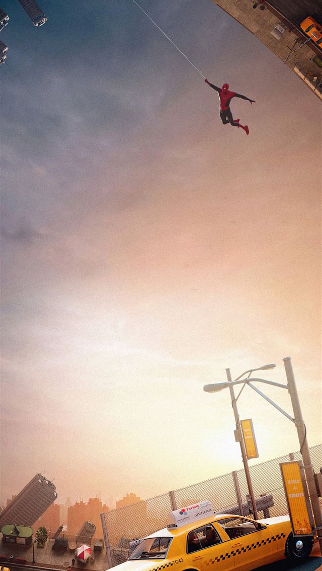 1284x2778 spider man no way home swinging -  iPhone Wallpaper