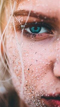 closeup view of woman with green eyes wallpaper