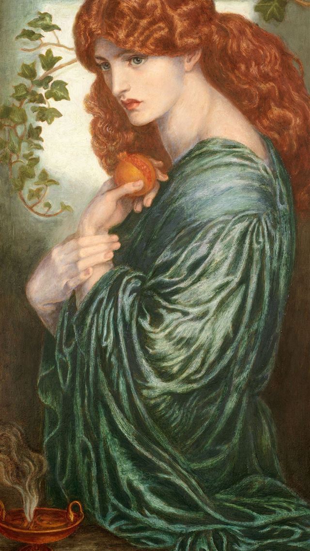 1284x2778 woman holding fruit painting -  iPhone Wallpaper