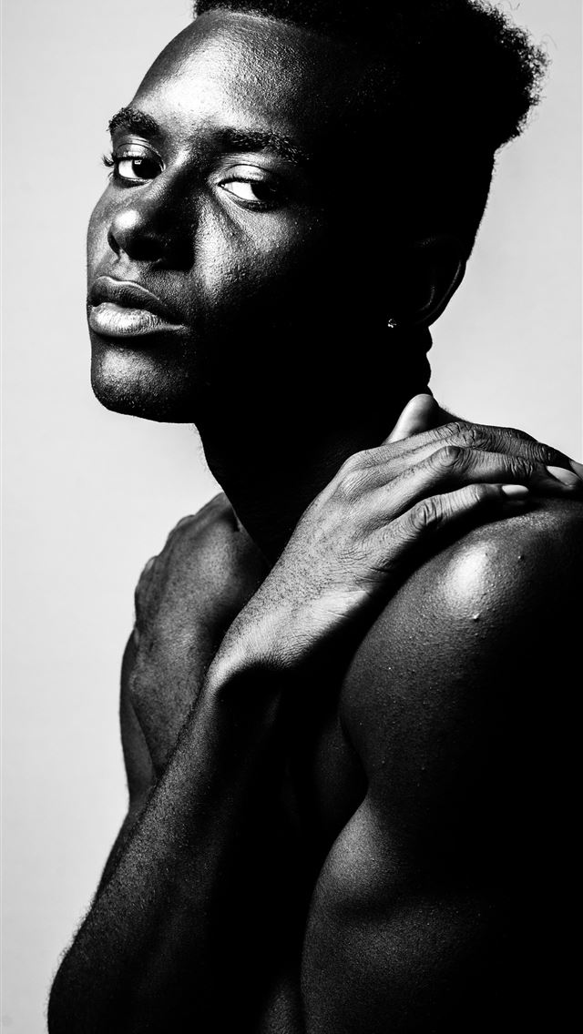 1284x2778 grayscale photography of man -  iPhone Wallpaper