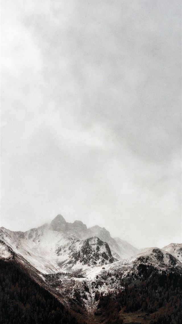 1284x2778 iced cap mountain under gray sky during daytime ph... -  iPhone Wallpaper