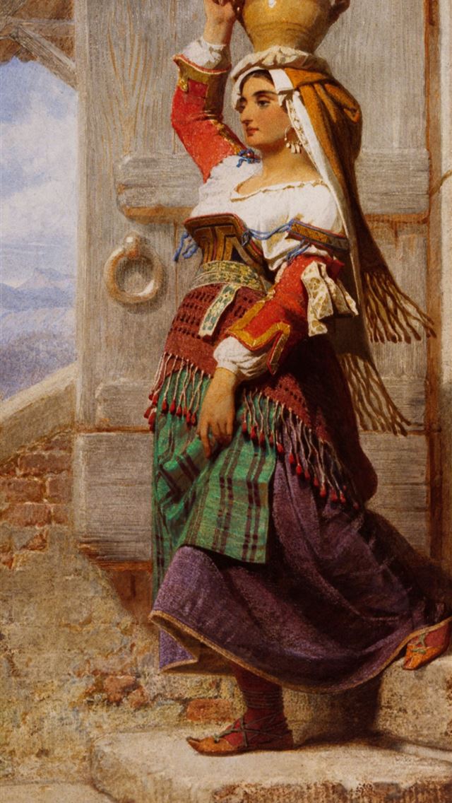 1284x2778 A Roman Water Carrier 1857 by Carl Haag -  iPhone Wallpaper