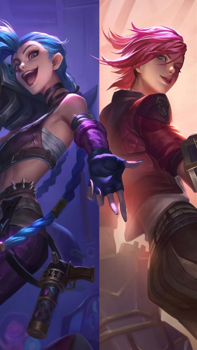1284x2778 jinx vi league of legends 8k -  iPhone Wallpaper