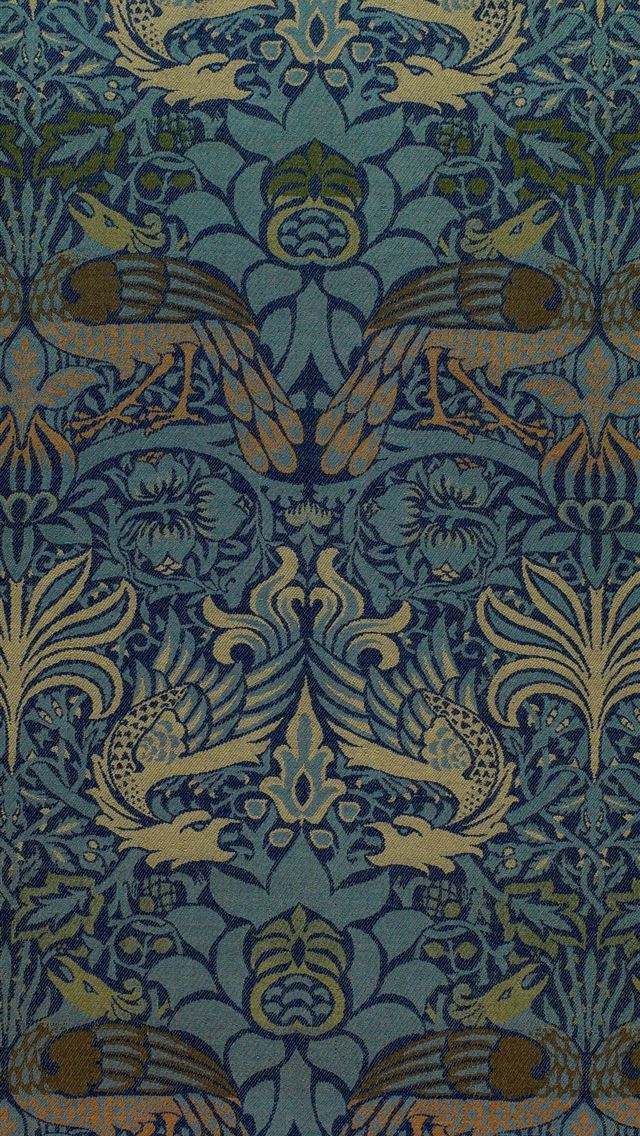 1284x2778 blue and white floral textile -  iPhone Wallpaper