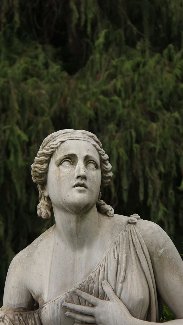 1284x2778 woman statue during daytime - rome iPhone Wallpaper