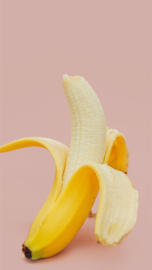 1284x2778 half peeled banana fruit - yellow iPhone Wallpaper
