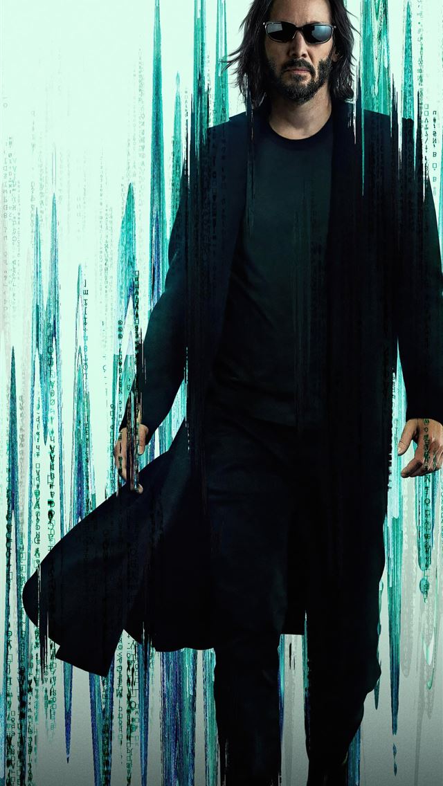 1284x2778 the matrix keanu reeves as neo -  iPhone Wallpaper