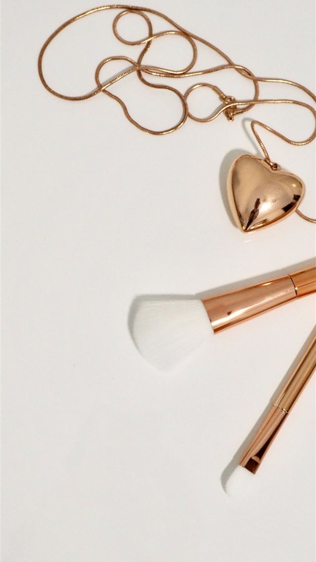 1284x2778 gold heart pendant necklace and two gold handled m... - heart iPhone Wallpaper
