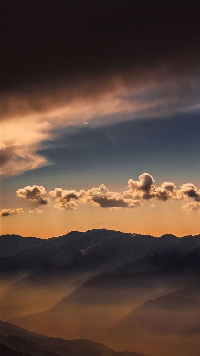 1284x2778 sunset weather sky clouds landscape view 5k -  iPhone Wallpaper