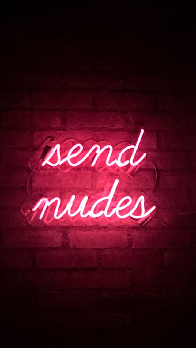 1284x2778 send nudes neon signage - neon iPhone Wallpaper