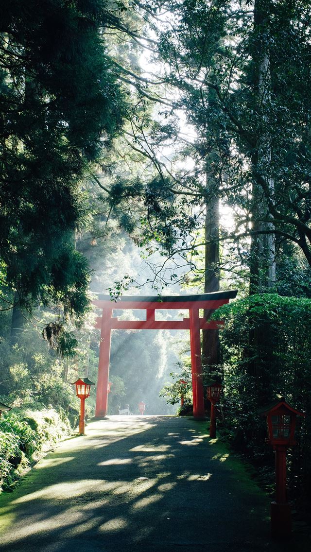 1284x2778 red wooden cross on gray concrete pathway between ... -  iphone 13 Wallpaper