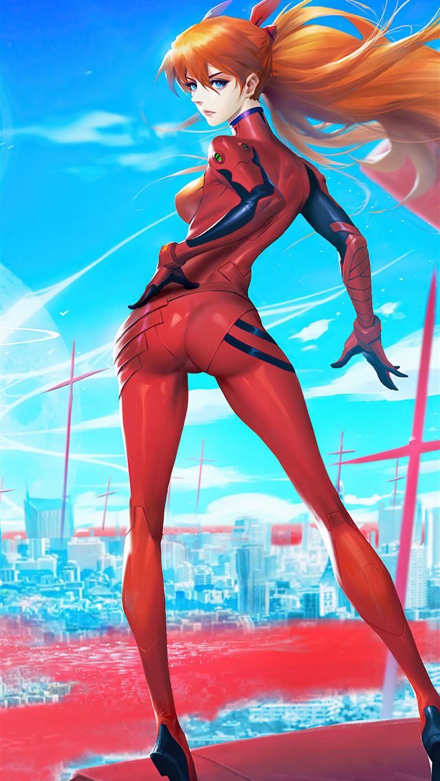 1284x2778 asuka eva fanart 5k -  iphone 13 Wallpaper