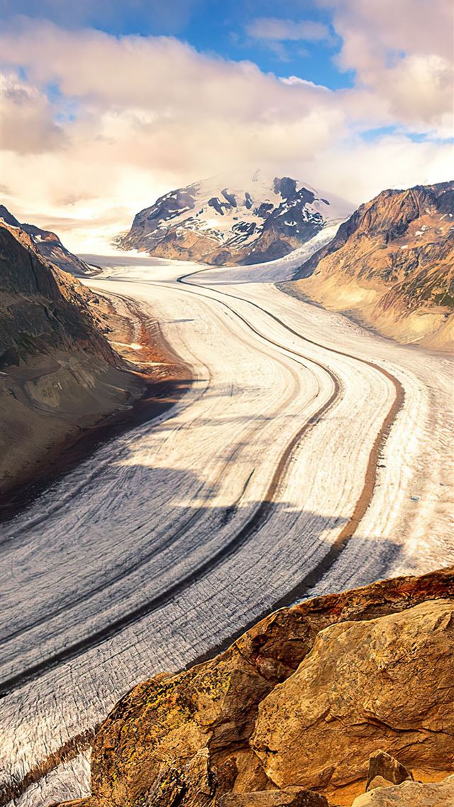 1284x2778 aletsch glacier sunset -  iPhone Wallpaper