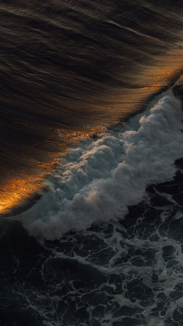 1284x2778 waves crashing 5k -  iPhone Wallpaper
