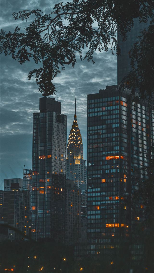 1284x2778 city lights at nighttime -  iphone 13 Wallpaper