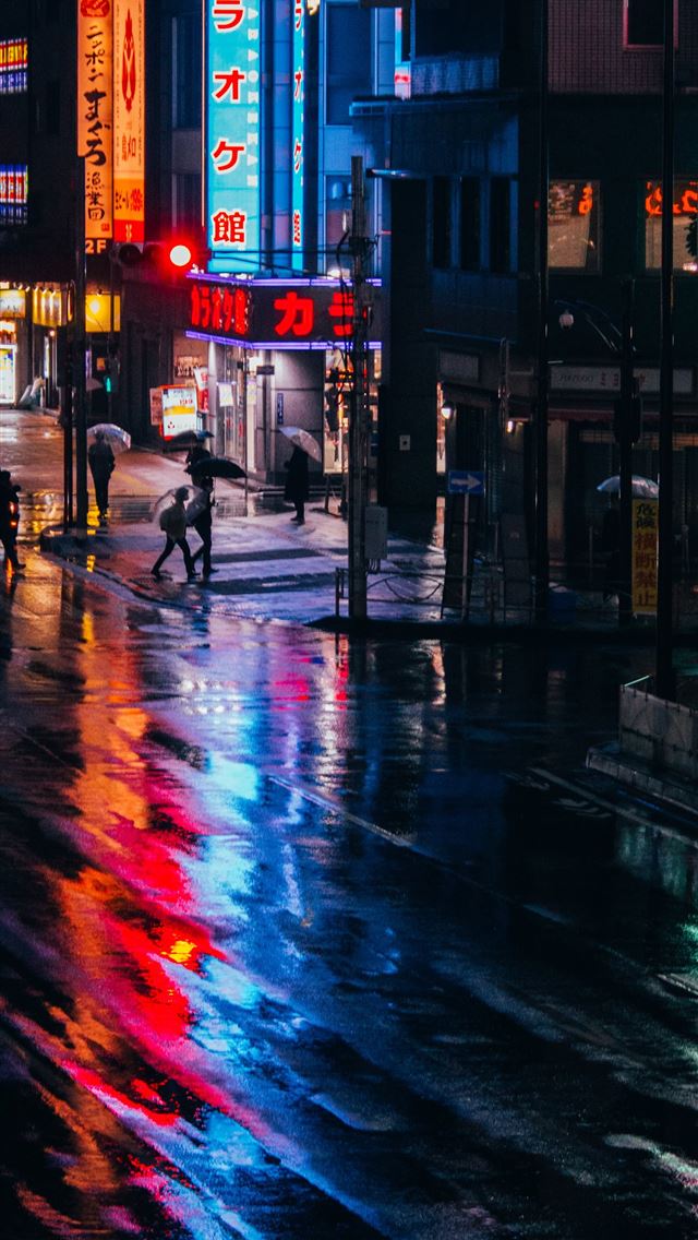 1284x2778 people walking on street during night time - tokyo iPhone Wallpaper