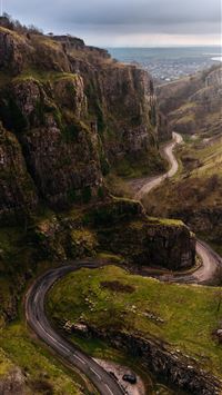 green and brown mountain wallpaper