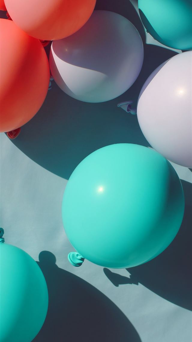 1284x2778 teal white and pink balloon - balloons iPhone Wallpaper