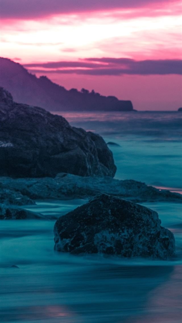 1284x2778 morning waves sunrise -  iphone 13 Wallpaper