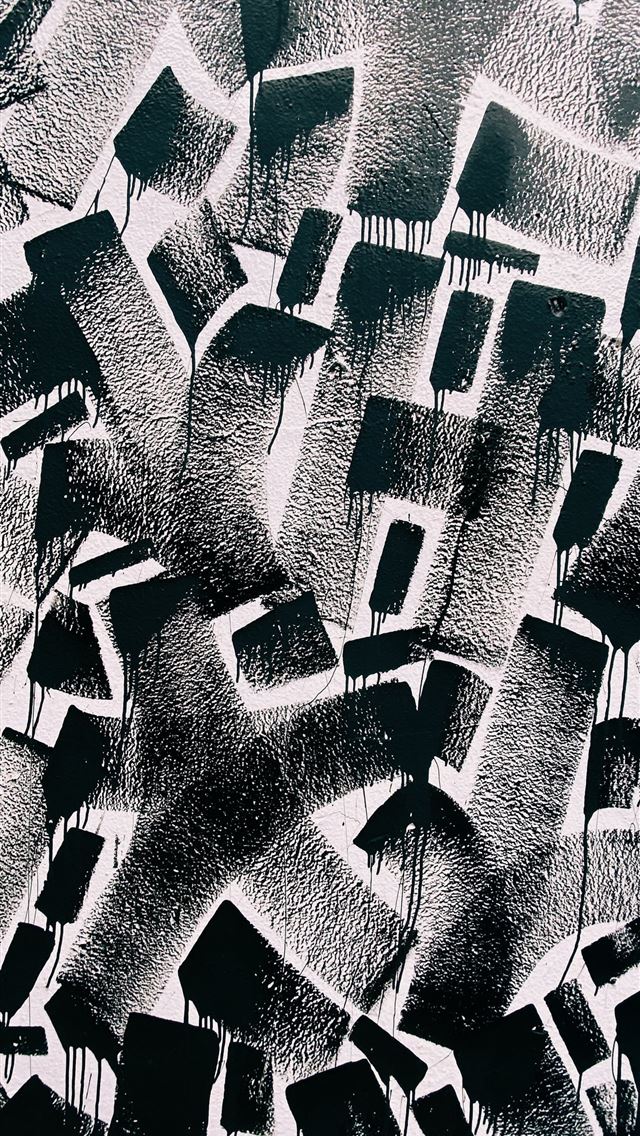 1284x2778 abstract painting of black and white colors - pattern iPhone Wallpaper