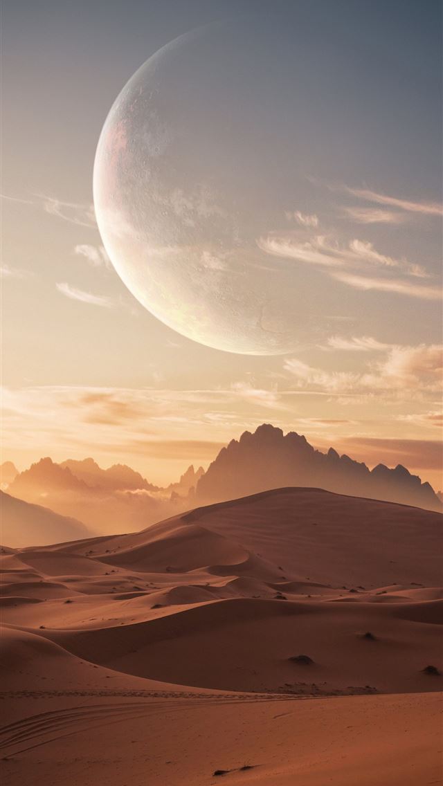 1284x2778 desert moon 4k -  iphone 13 Wallpaper