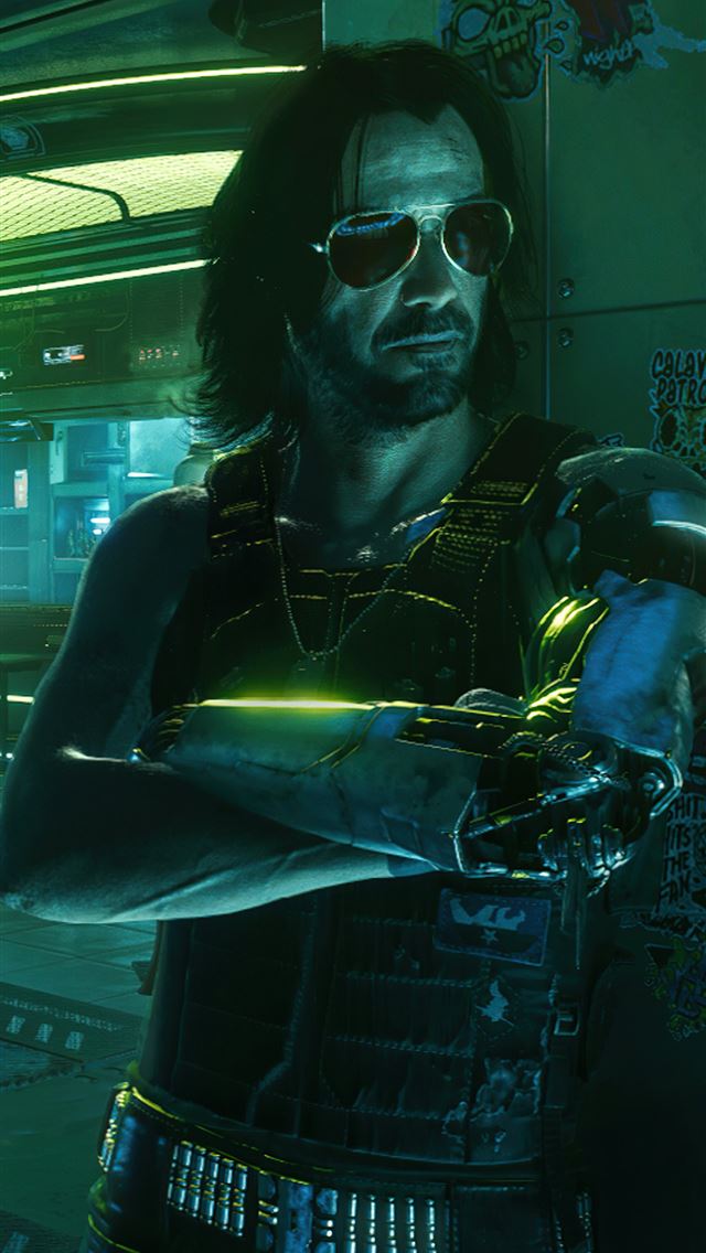 1284x2778 keanu reeves from cyberpunk 2077 -  iphone 13 Wallpaper