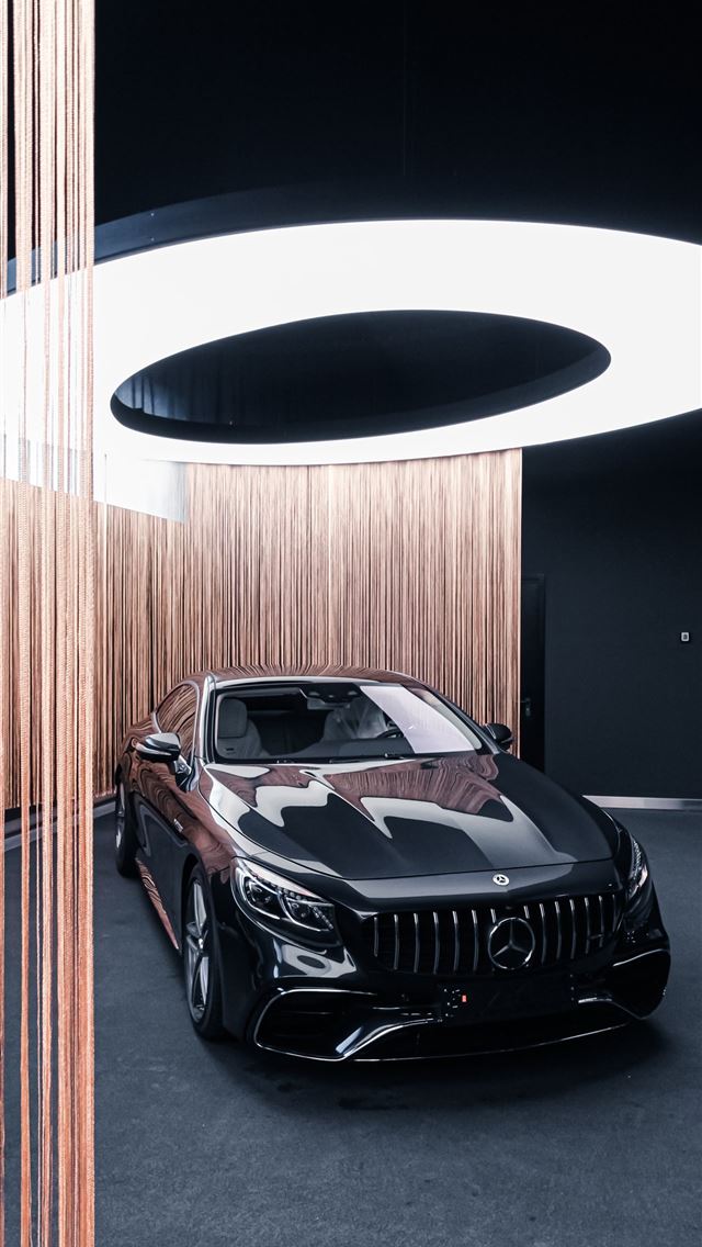 1284x2778 black Mercedes Benz car inside room -  iphone 13 Wallpaper
