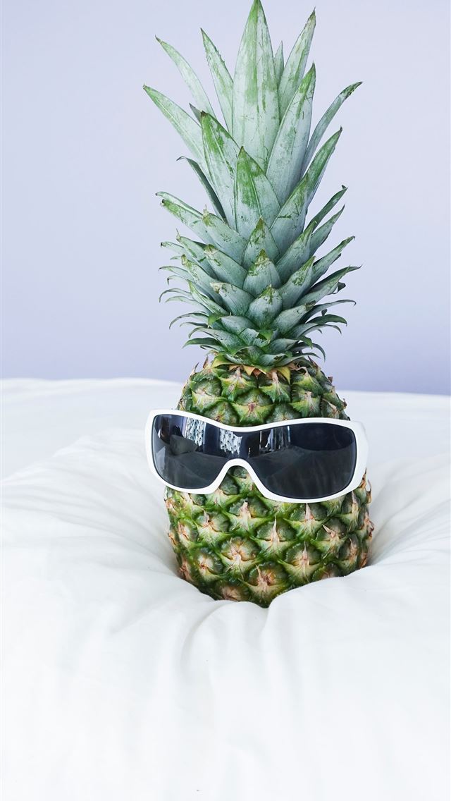 1284x2778 green pineapple with white shield sunglasses - fruit iPhone Wallpaper