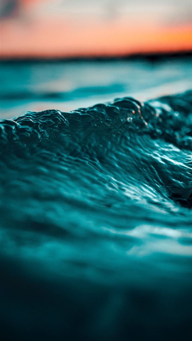 1284x2778 selective focus photo of water wave - marco island iPhone Wallpaper