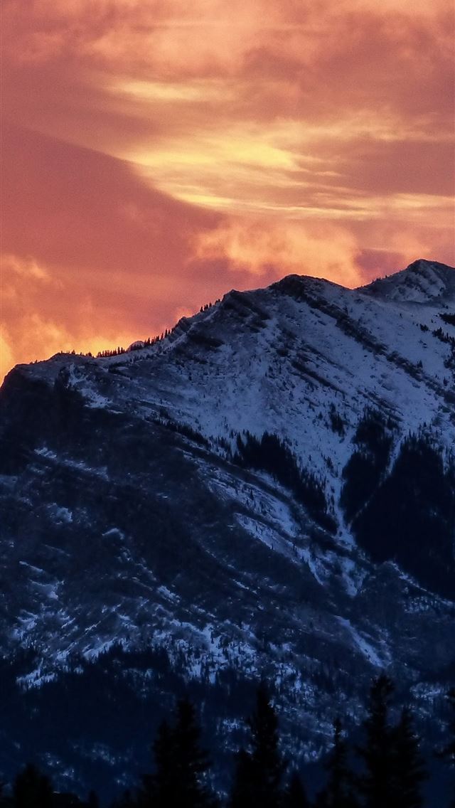 1284x2778 another firey sunrise in the canadian rockies -  iphone 13 Wallpaper