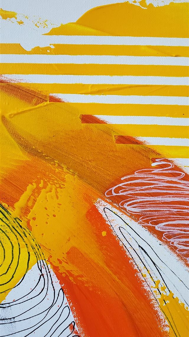 1284x2778 yellow red and white abstract painting -  iphone 13 Wallpaper