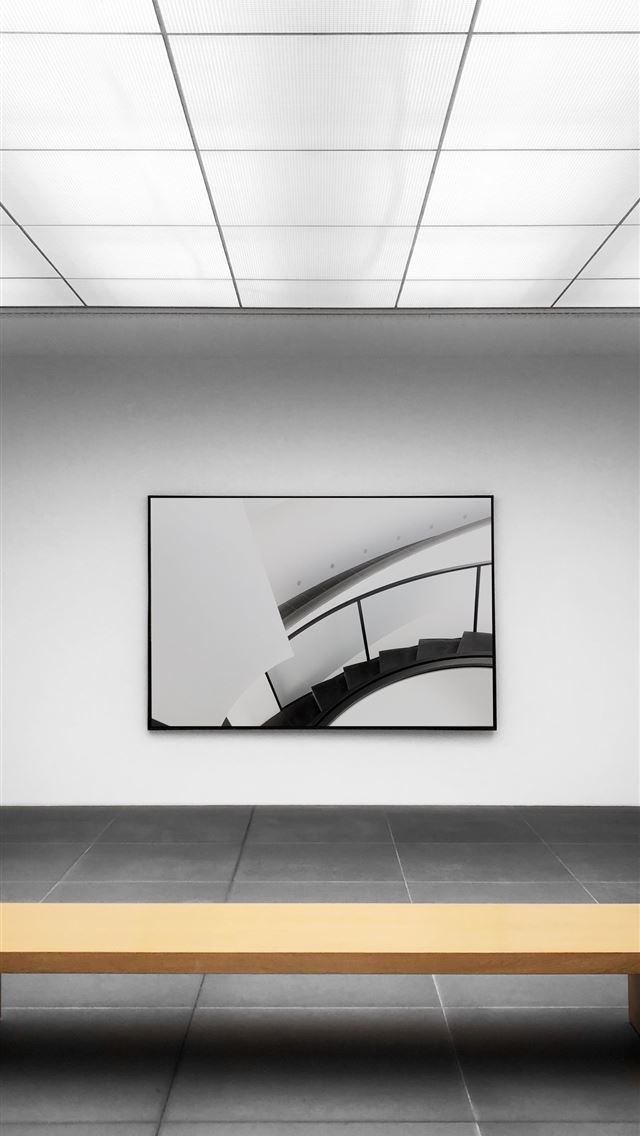 1284x2778 wooden center table in middle of room - art iPhone Wallpaper