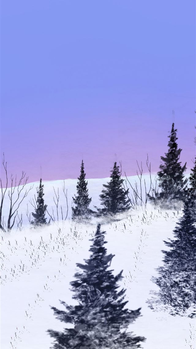 1284x2778 winter mountains -  iPhone Wallpaper