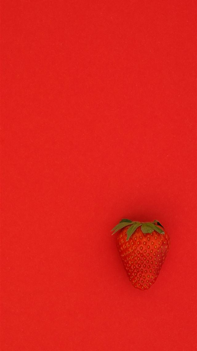1284x2778 red strawberry fruit on red surface - red iPhone Wallpaper
