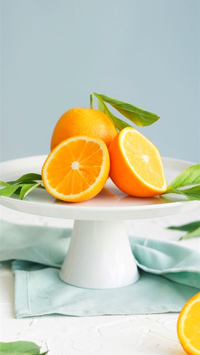 1284x2778 orange fruit in white ceramic plate close up photo... - fruit iPhone Wallpaper