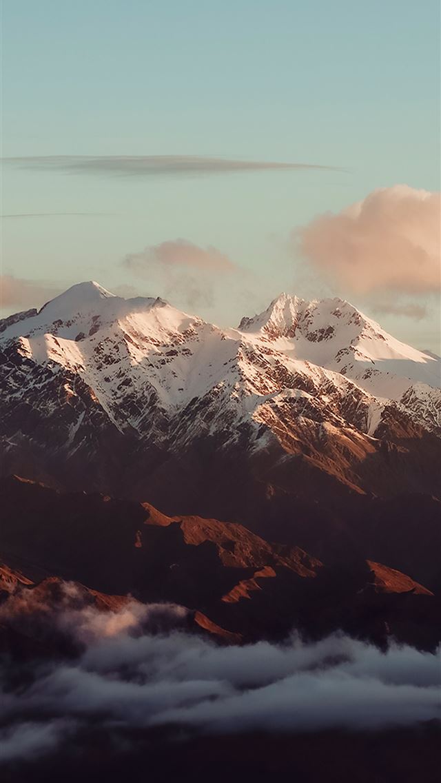 1284x2778 clouds sky mountains 4k -  iphone 13 Wallpaper